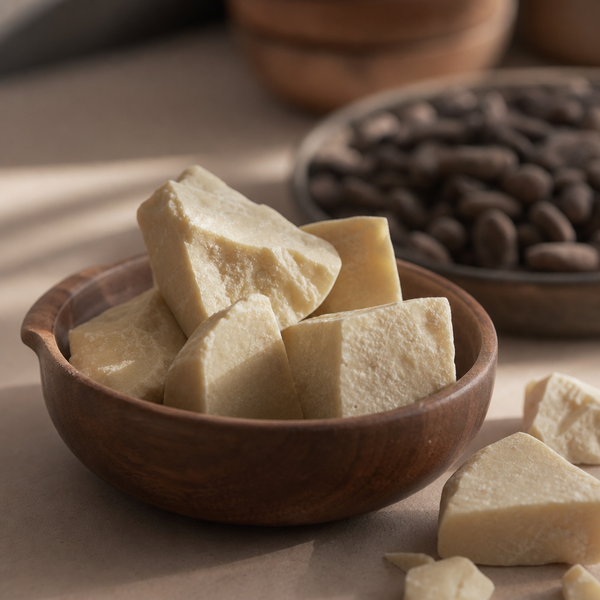 Deodorized organic cocoa butter pieces for adding neutral texture and melt to chocolate